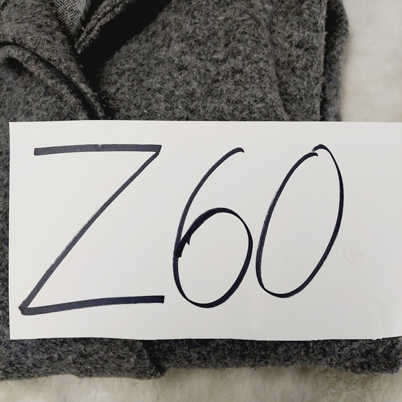 Old Navy Grey Tweed Collared Overcoat Z60 - Picture 7 of 7